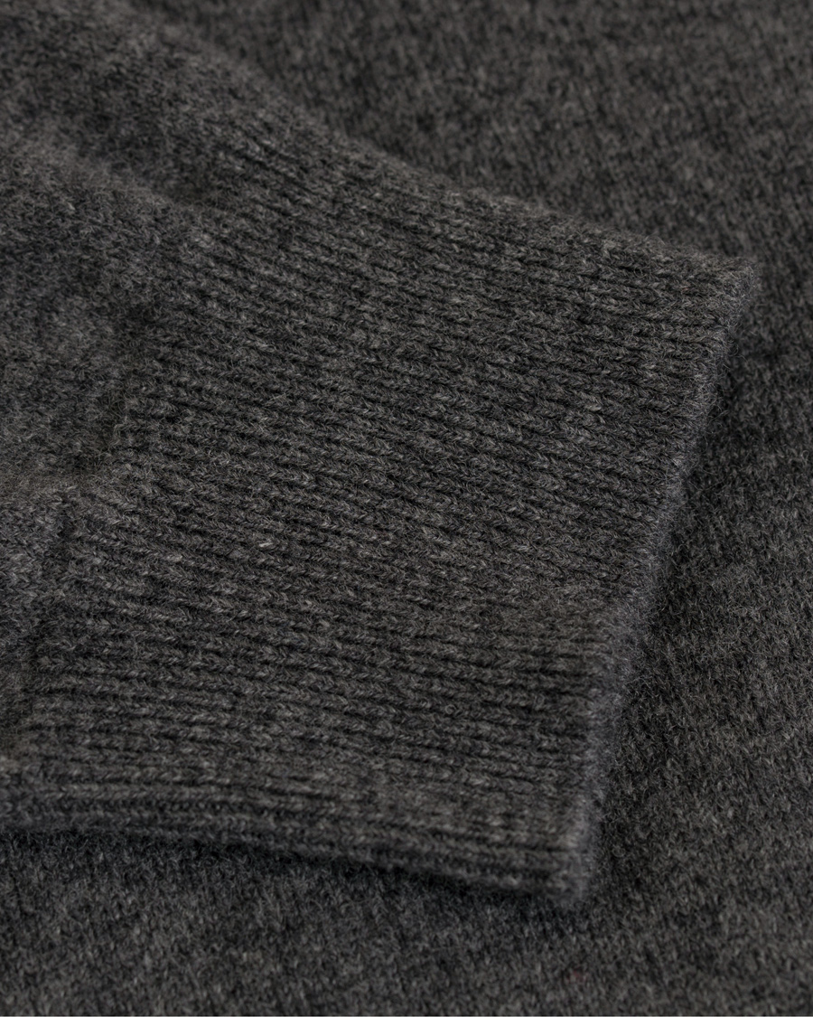 Herr | Tröjor | GANT | Super Fine Lambswool Half Zip Antracite Melange