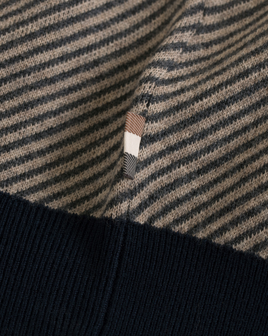 Herr | Tröjor | Aquascutum | Clapton Large Check Knit Navy