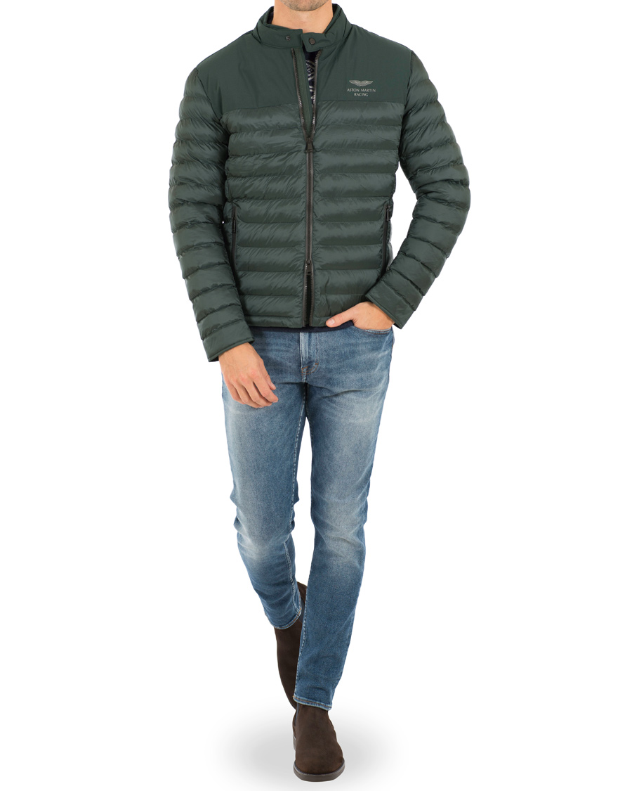 Herr | Jackor | Hackett | Aston Martin Tech Moto Down Jacket Racing Green