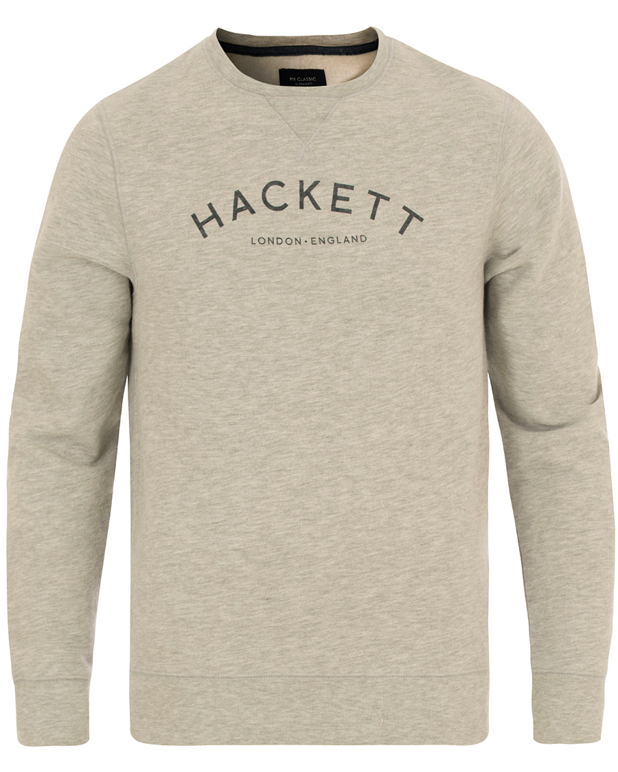 Herr | Tröjor | Hackett | Mr Classic Logo Crew Neck Sweater Grey