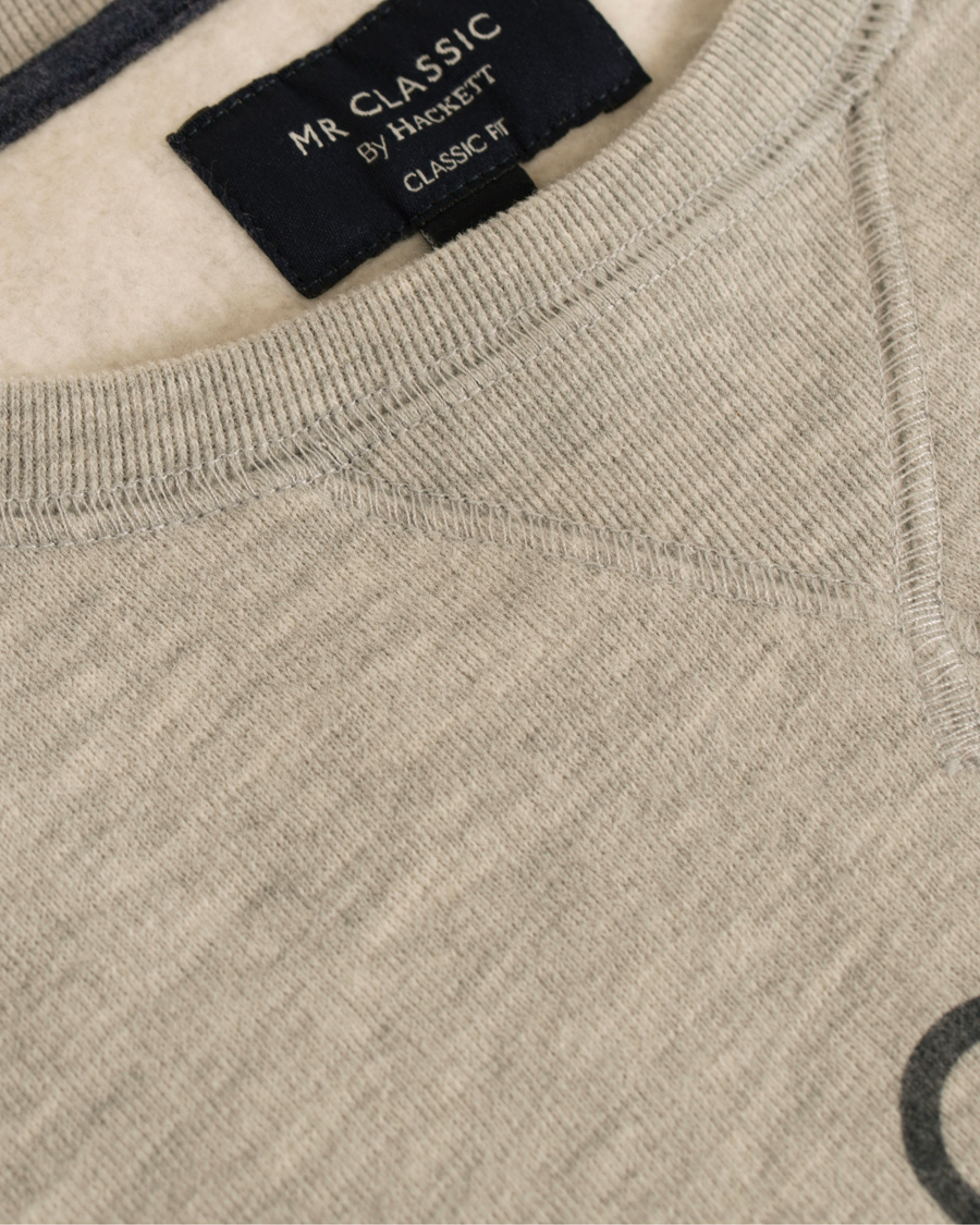 Herr | Tröjor | Hackett | Mr Classic Logo Crew Neck Sweater Grey
