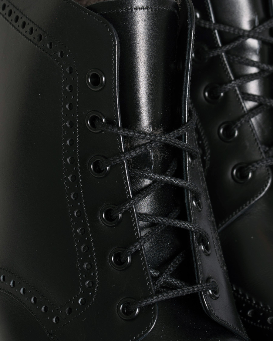 Herr | Loake 1880 Wolf Premium Fur Lined Brogue Black Calf | Loake 1880 | Wolf Premium Fur Lined Brogue Black Calf