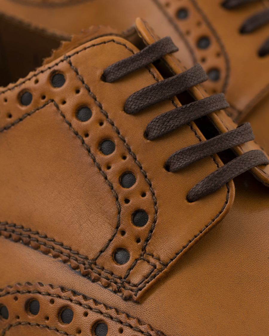 Herr | Grenson Archie Brogue Derby Wedge Sole Tan Calf | Grenson | Archie Brogue Derby Wedge Sole Tan Calf