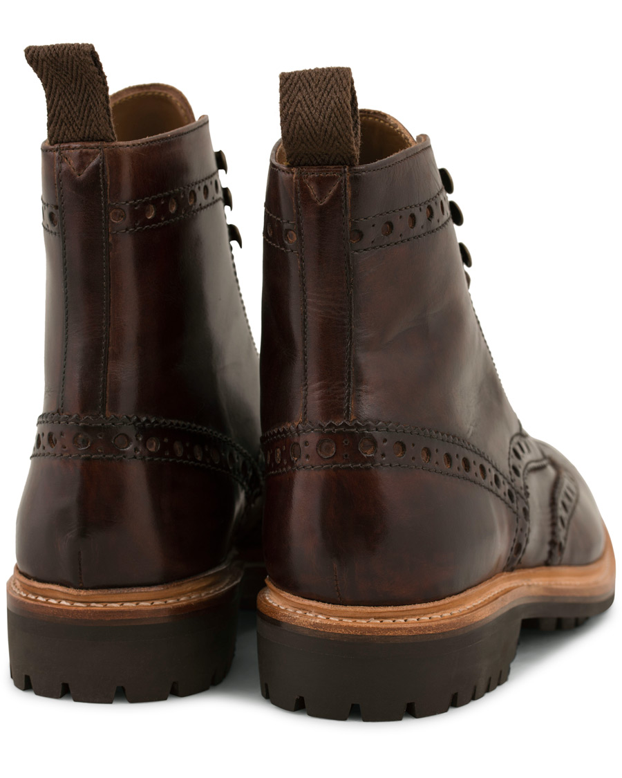 Herr | Grenson Fred Brogue Boot Commando Sole Brown Calf | Grenson | Fred Brogue Boot Commando Sole Brown Calf