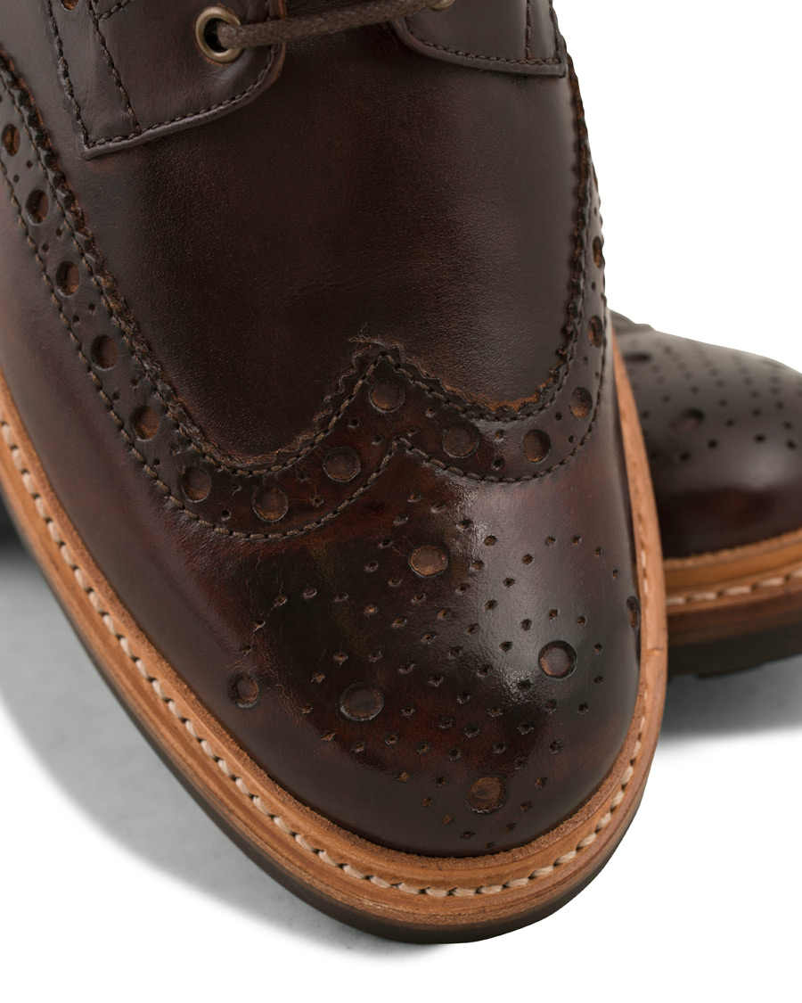 Herr | Grenson Fred Brogue Boot Commando Sole Brown Calf | Grenson | Fred Brogue Boot Commando Sole Brown Calf