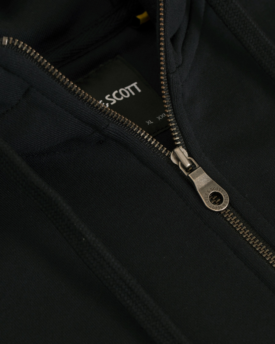 Herr | Tröjor | Lyle & Scott | Half Zip Hoodie True Black