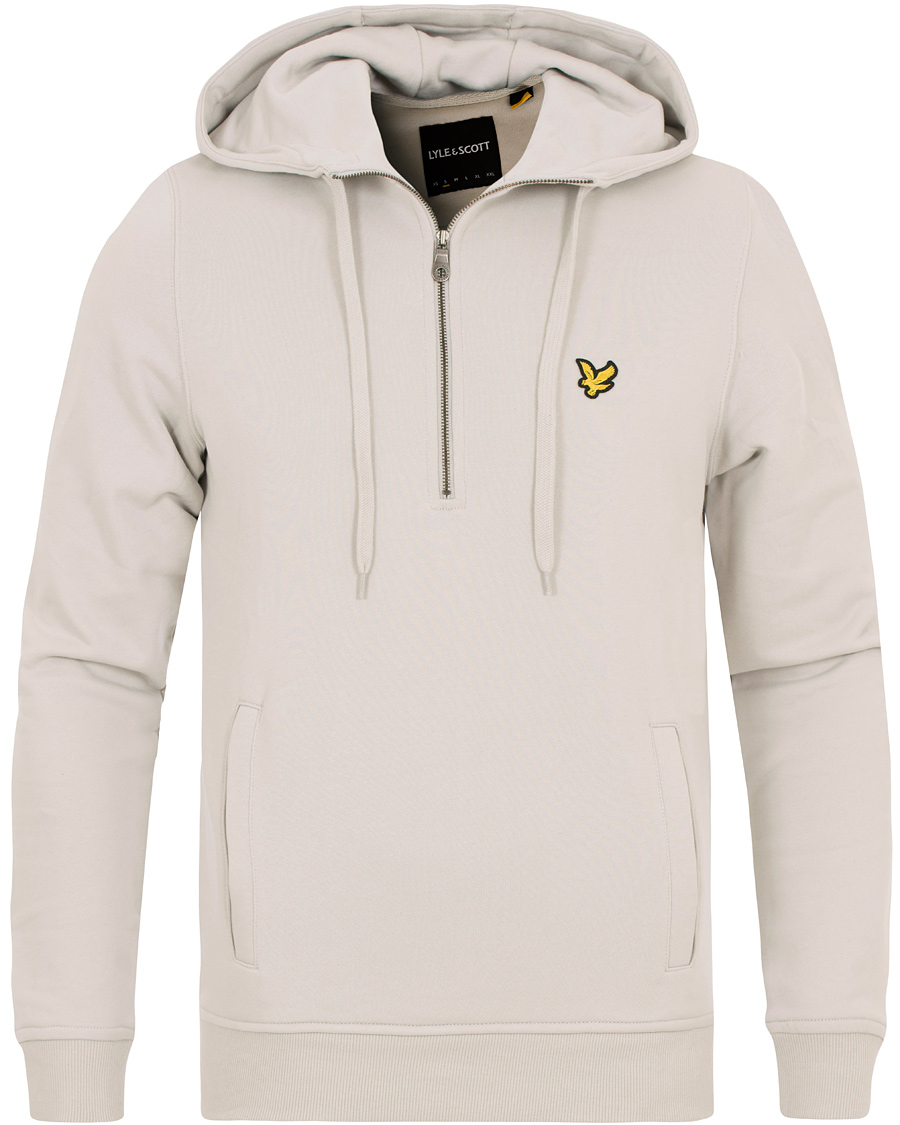 Herr | Tröjor | Lyle & Scott | Half Zip Hoodie Light Grey