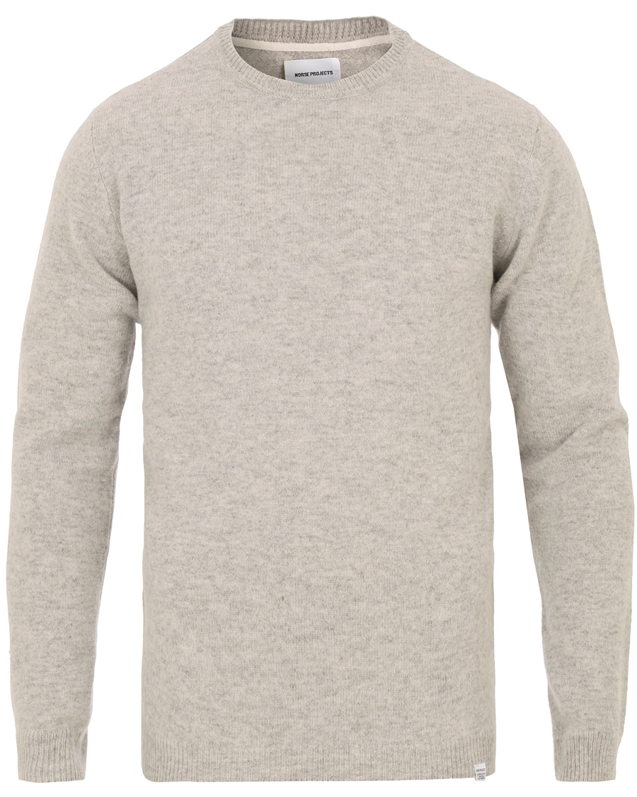 Herr | Tröjor | Norse Projects | Sigfred Lambswool Crew Neck Light Grey Melange