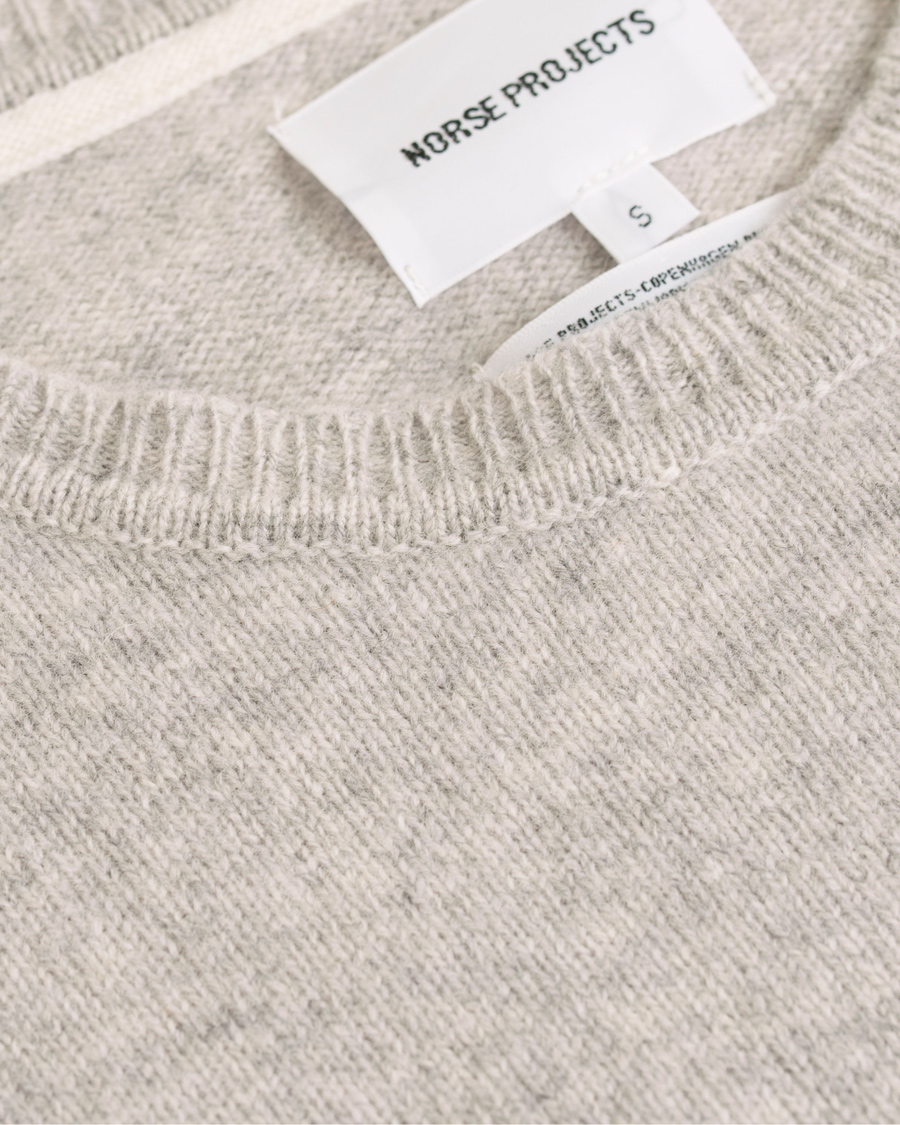 Herr | Tröjor | Norse Projects | Sigfred Lambswool Crew Neck Light Grey Melange