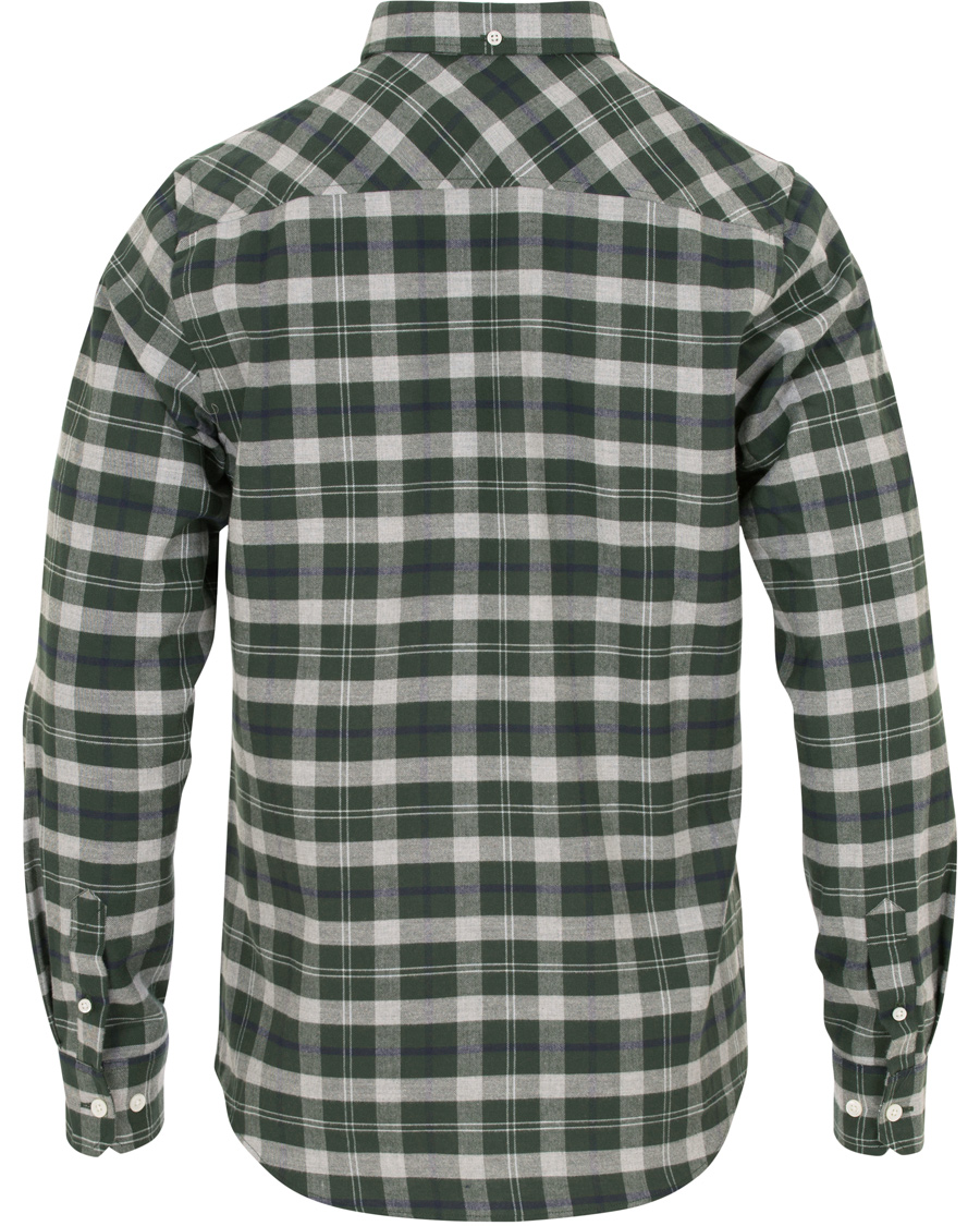 Herr | Skjortor | Norse Projects | Anton Flannel Check Shirt Moss Green/Charcoal