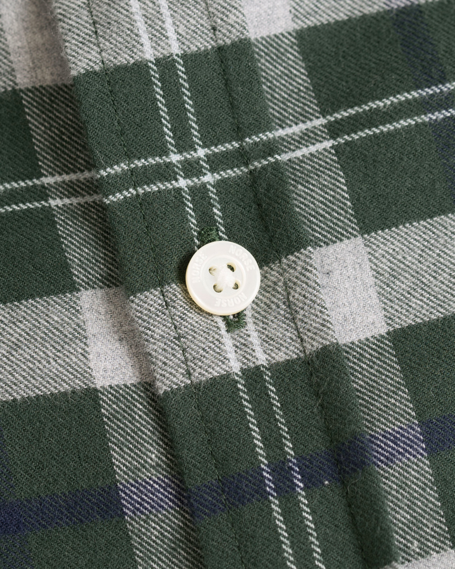 Herr | Skjortor | Norse Projects | Anton Flannel Check Shirt Moss Green/Charcoal