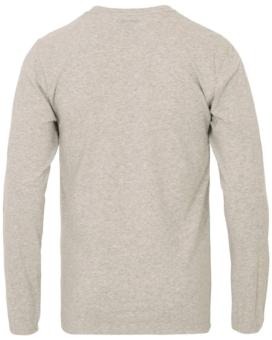 Herr | T-Shirts | Calvin Klein | Jeans Logo Long Sleeve Crew Neck Tee Grey