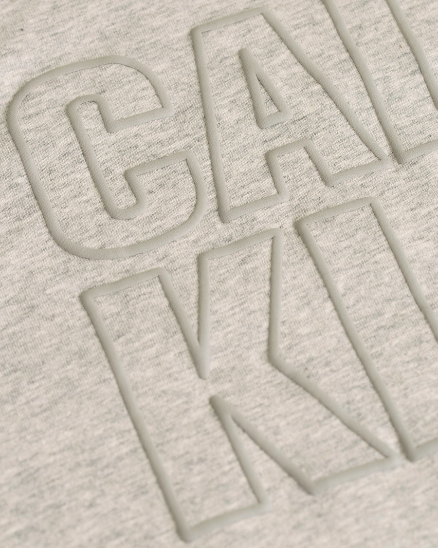 Herr | T-Shirts | Calvin Klein | Jeans Logo Long Sleeve Crew Neck Tee Grey