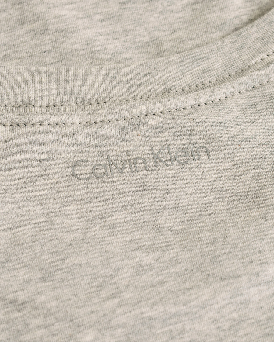 Herr | T-Shirts | Calvin Klein | Jeans Logo Long Sleeve Crew Neck Tee Grey
