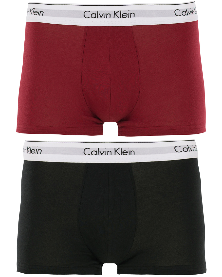 Herr | Underkläder | Calvin Klein | Jeans Modern Cotton 2-Pack Trunk Dylan Red/Black