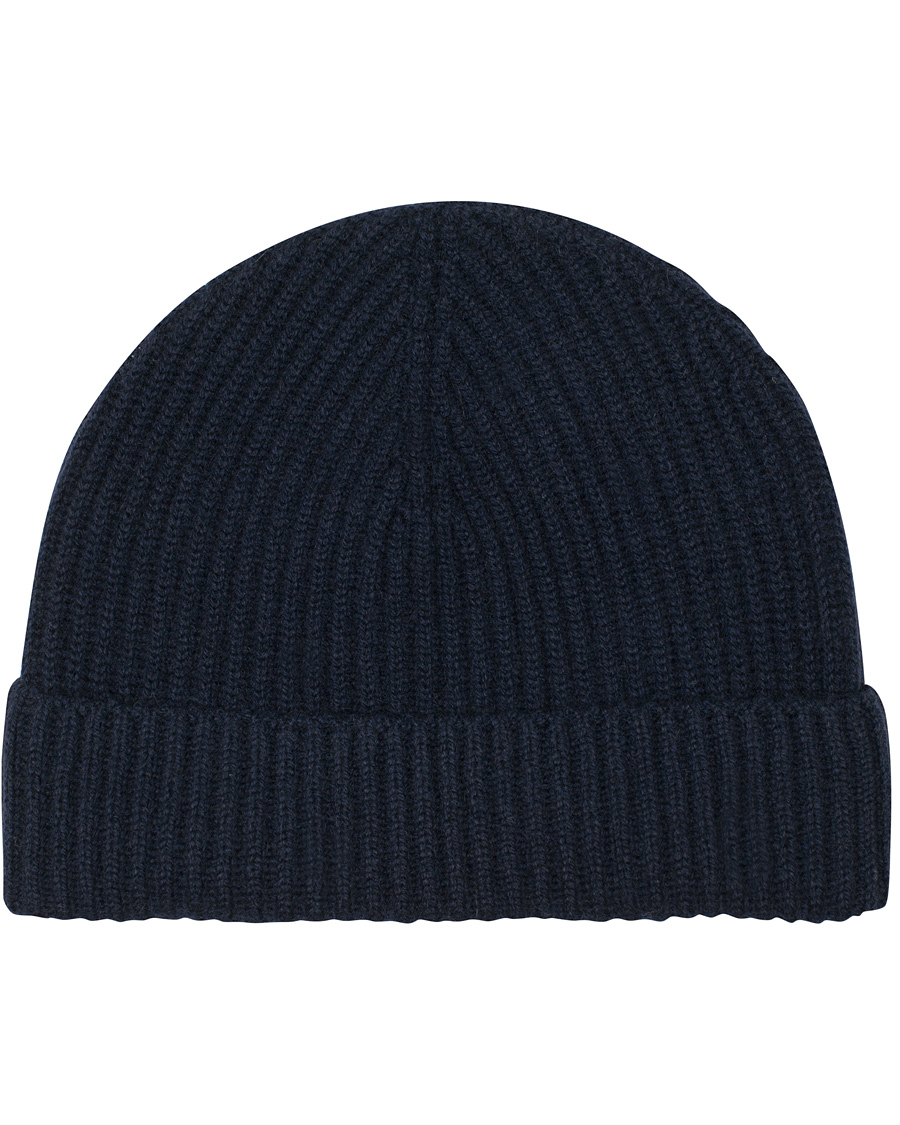 Herr | Johnstons of Elgin Cashmere Beanie Navy | Johnstons of Elgin | Cashmere Beanie Navy