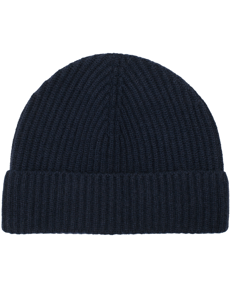 Herr | Johnstons of Elgin Cashmere Beanie Navy | Johnstons of Elgin | Cashmere Beanie Navy