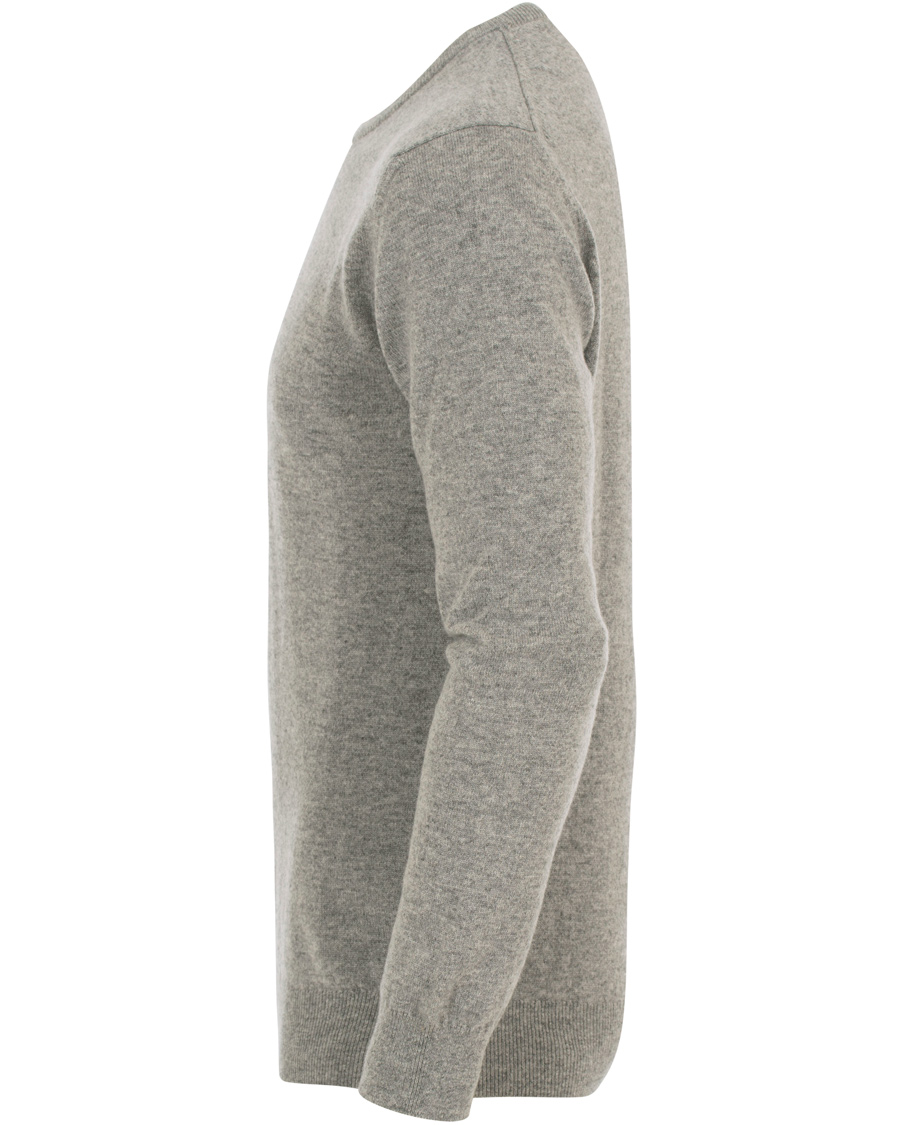 Herr | Tröjor | Johnstons of Elgin | Cashmere Crew Neck Light Grey
