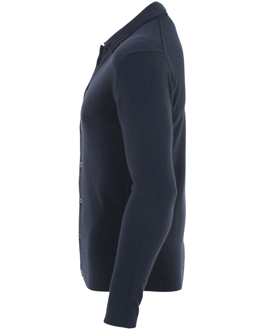 Herr | Tröjor | Johnstons of Elgin | Cashmere Cardigan Navy