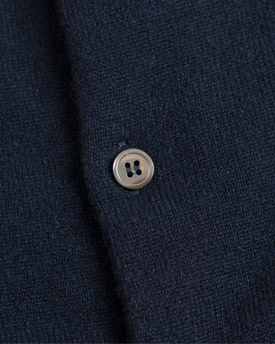 Herr | Tröjor | Johnstons of Elgin | Cashmere Cardigan Navy