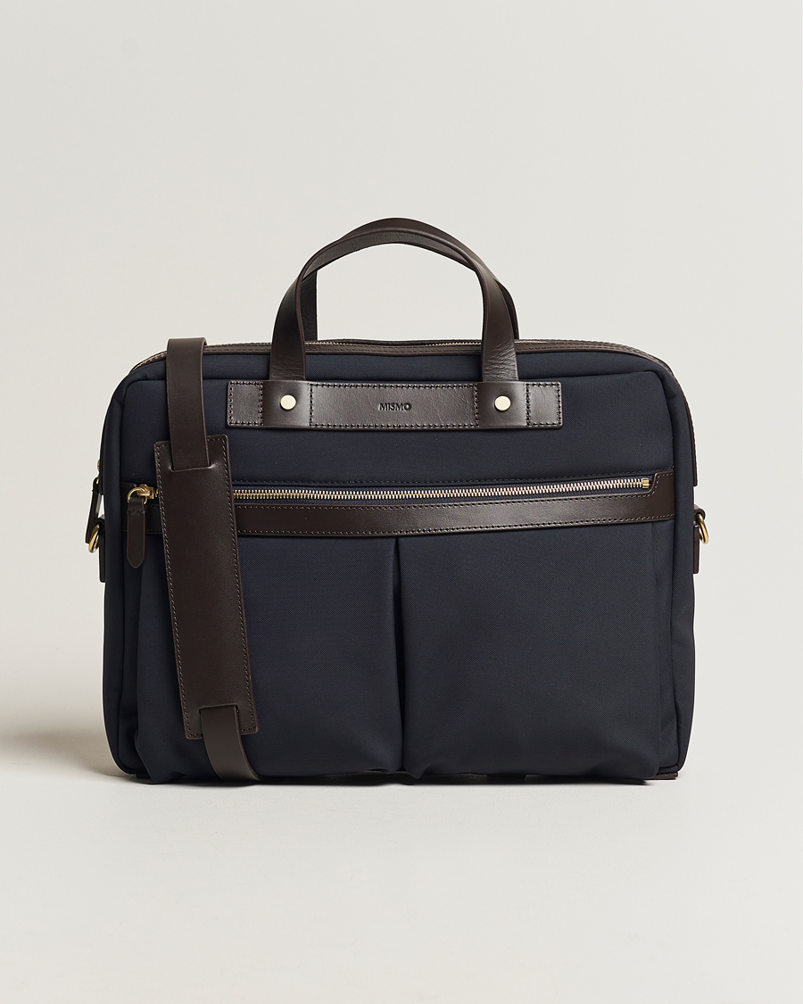 Herr | Väskor | Mismo | M/S Nylon Office Navy/Dark Brown