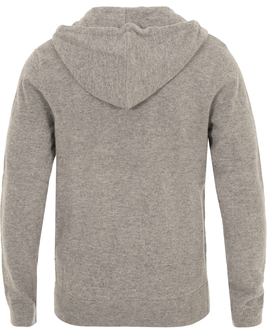 Herr | Tröjor | NN07 | Wool Full Zip Hoodie Light Grey