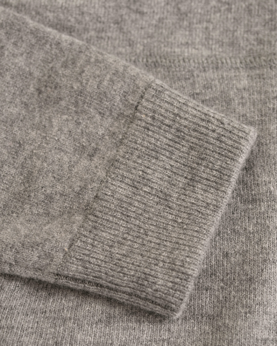 Herr | Tröjor | NN07 | Wool Full Zip Hoodie Light Grey