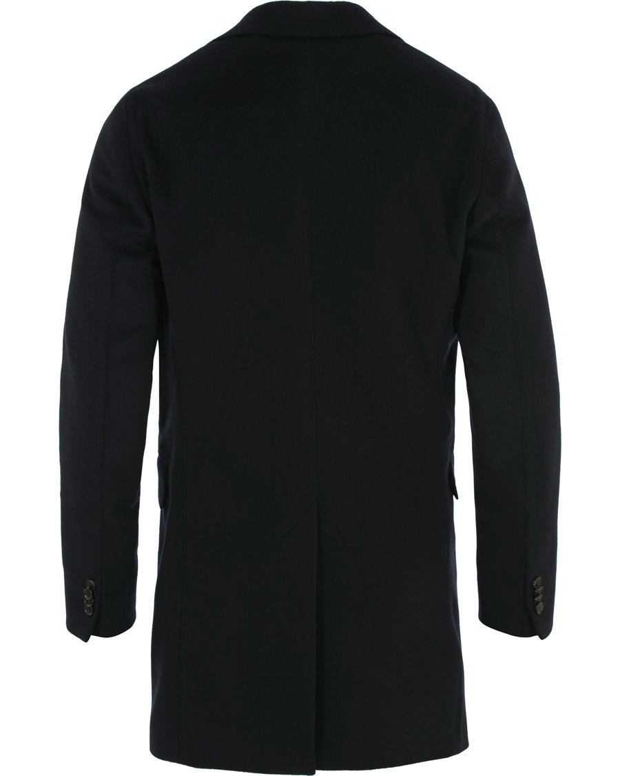 Herr | Jackor | Oscar Jacobson | Saks Wool Coat Navy