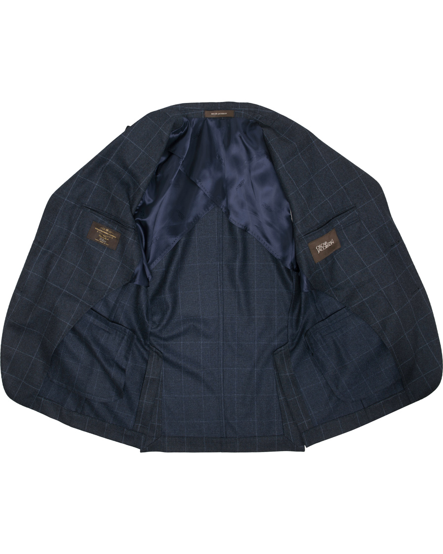 Herr | Kostymer | Oscar Jacobson | Egel Wool Check Suit Navy
