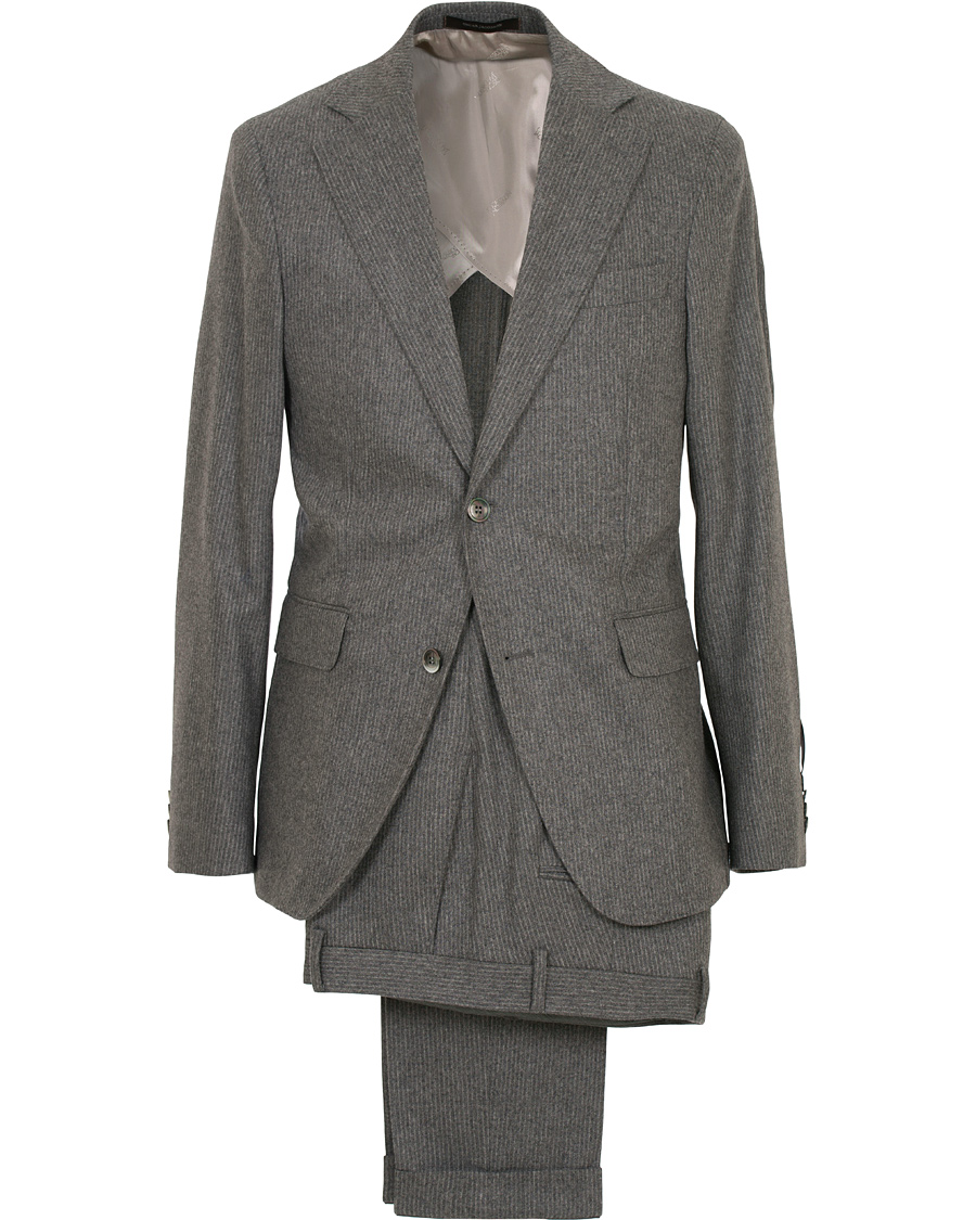 Herr | Kostymer | Oscar Jacobson | Egel Wool Pinstripe Suit Light Grey
