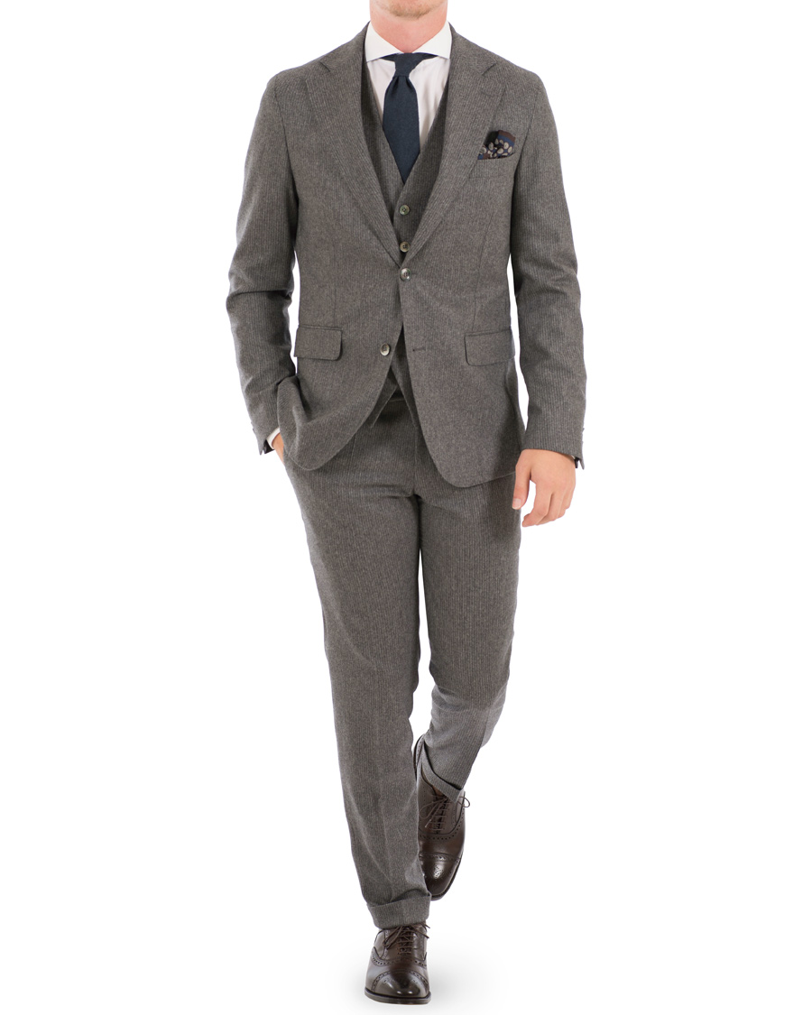 Herr | Kostymer | Oscar Jacobson | Egel Wool Pinstripe Suit Light Grey