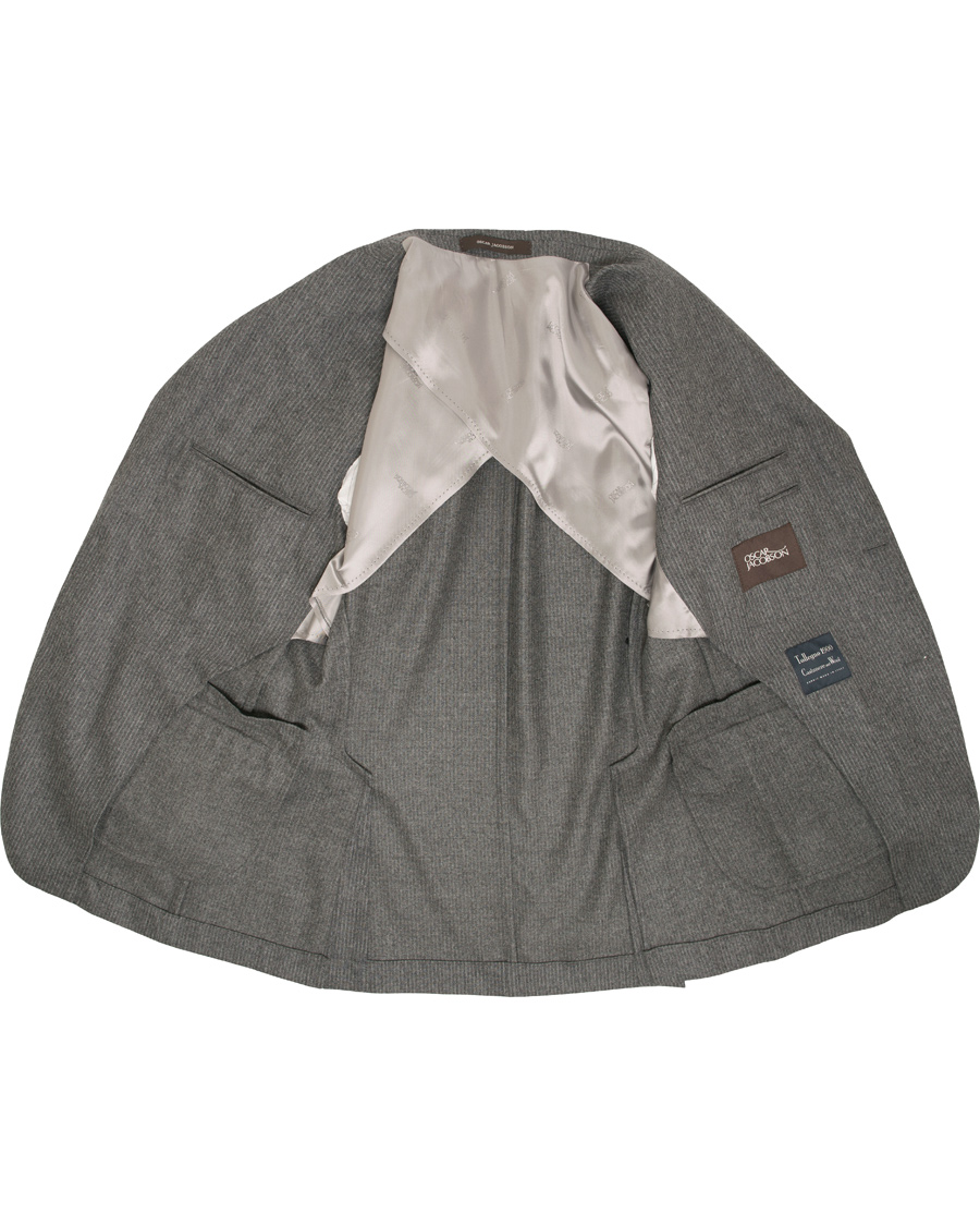 Herr | Kostymer | Oscar Jacobson | Egel Wool Pinstripe Suit Light Grey