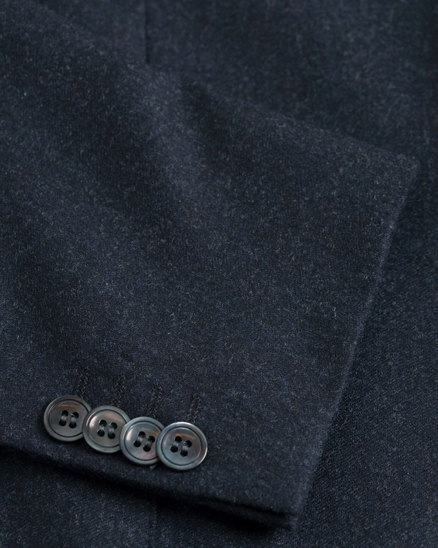 Herr | Kavajer | Oscar Jacobson | Einar Flannel Blazer Navy