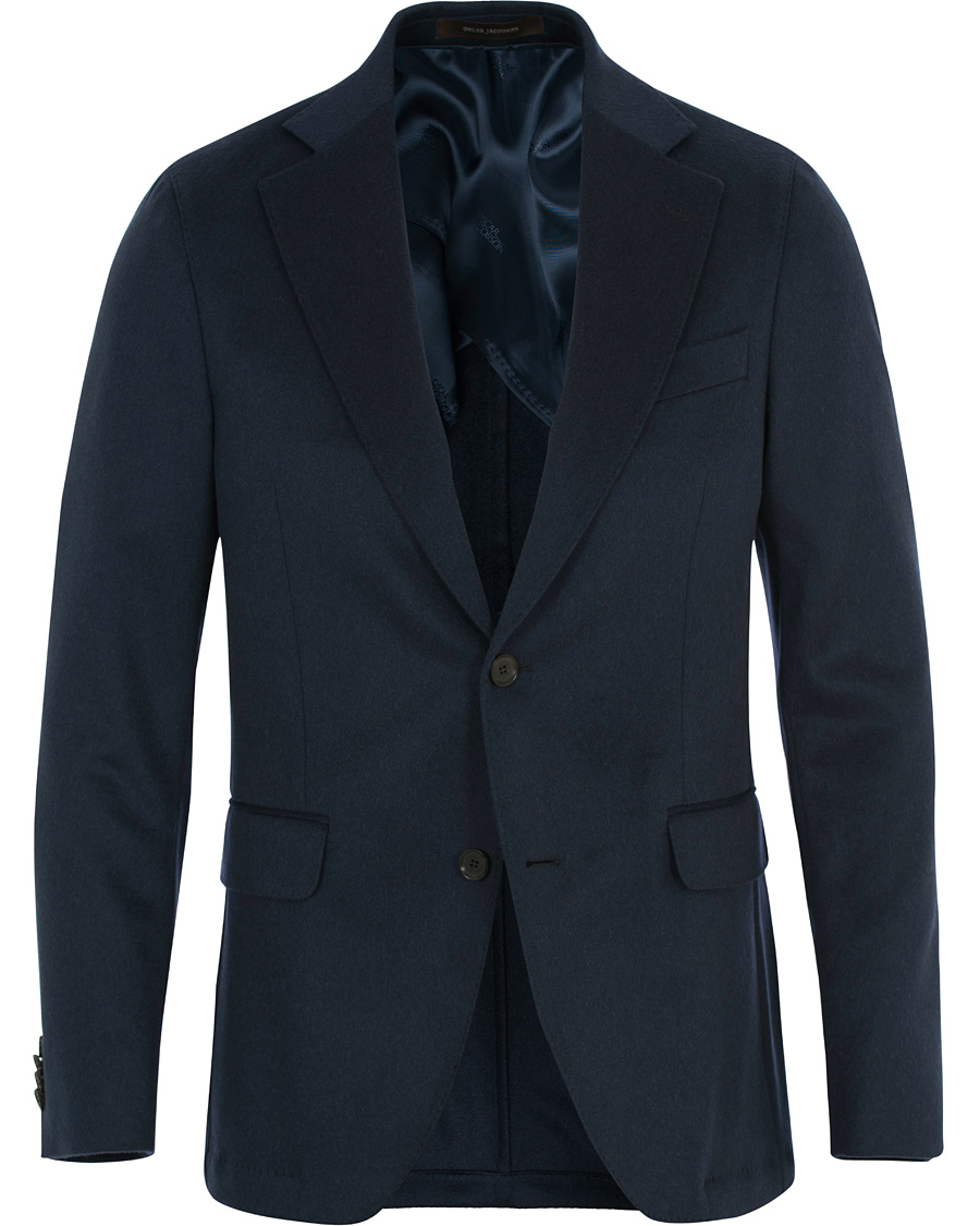 Herr | Kavajer | Oscar Jacobson | Egel Camelhair Blazer Navy
