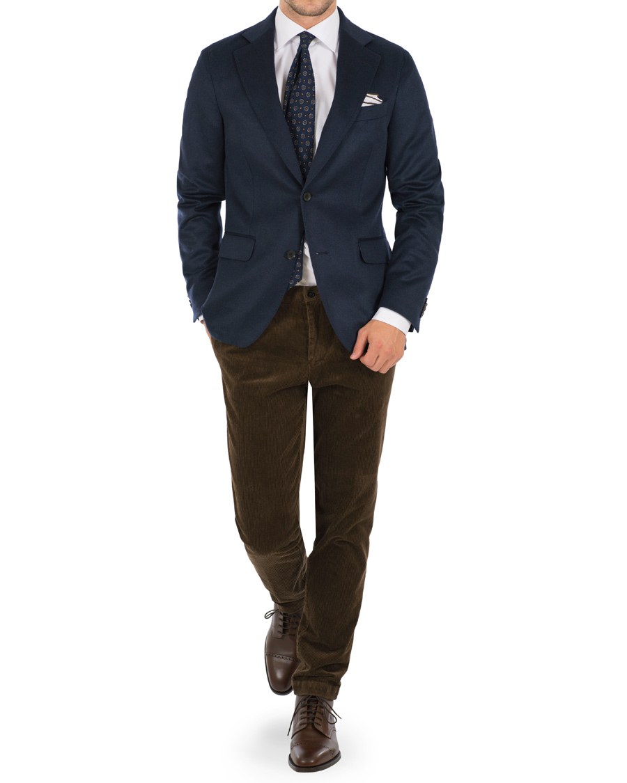 Herr | Kavajer | Oscar Jacobson | Egel Camelhair Blazer Navy