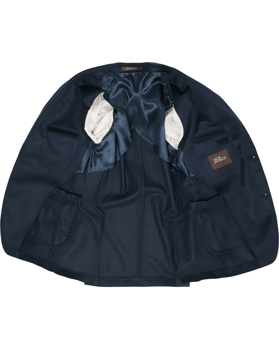 Herr | Kavajer | Oscar Jacobson | Egel Camelhair Blazer Navy