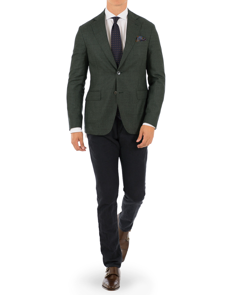 Herr | Kavajer | Oscar Jacobson | Egel Wool Blazer Green