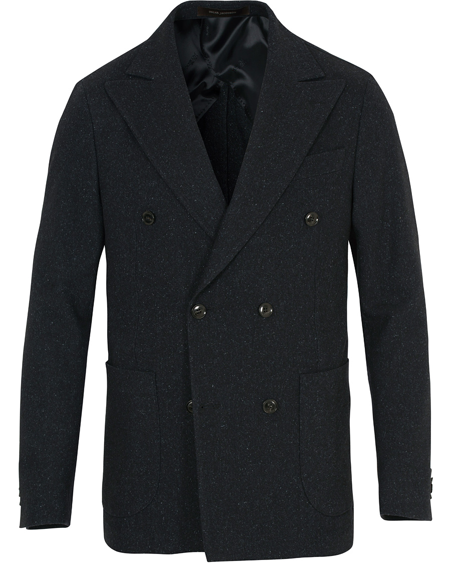 Herr | Kavajer | Oscar Jacobson | Erik Double Breasted Blazer Navy