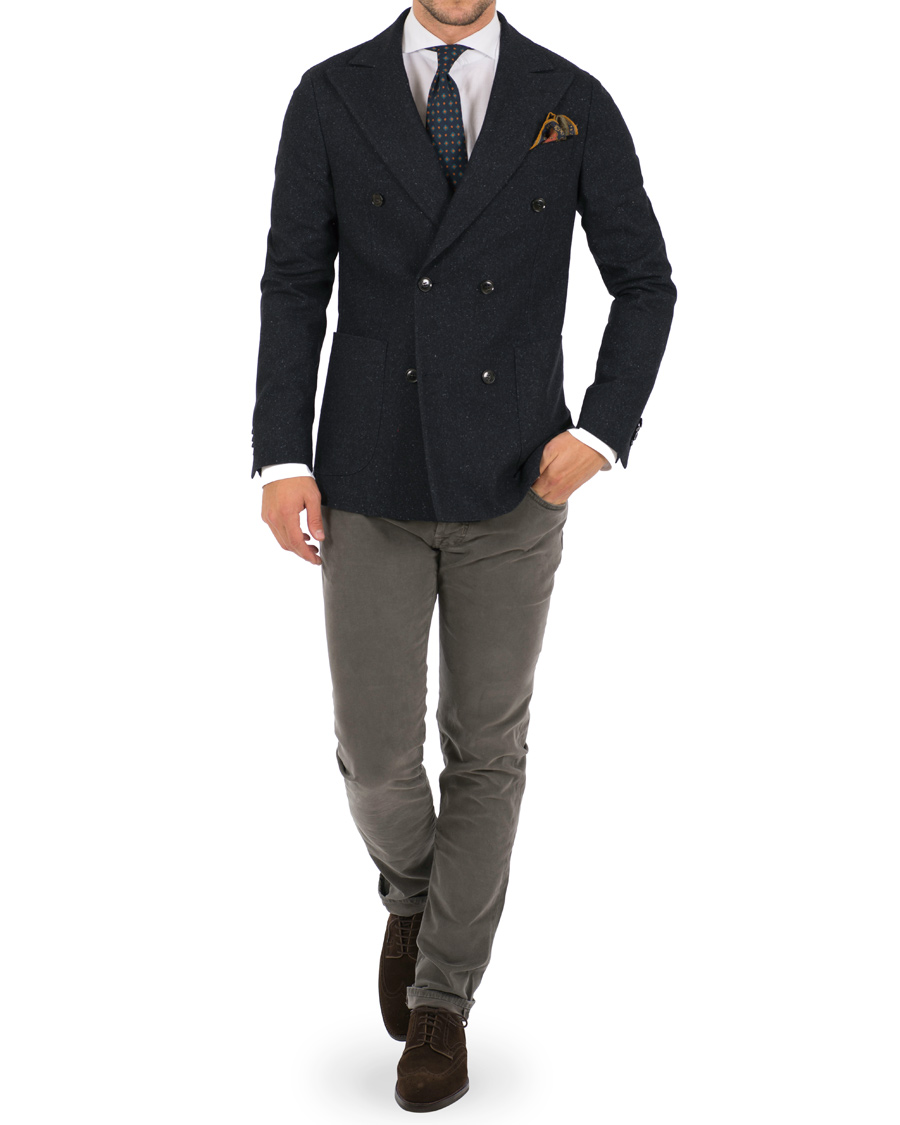 Herr | Kavajer | Oscar Jacobson | Erik Double Breasted Blazer Navy