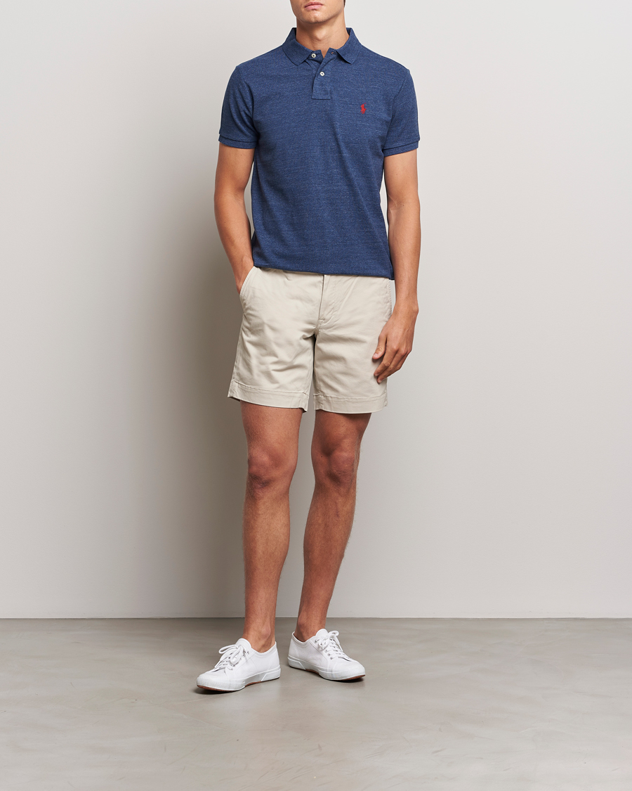 Herr | Pikéer | Polo Ralph Lauren | Custom Slim Fit Polo Classic Royal Heather