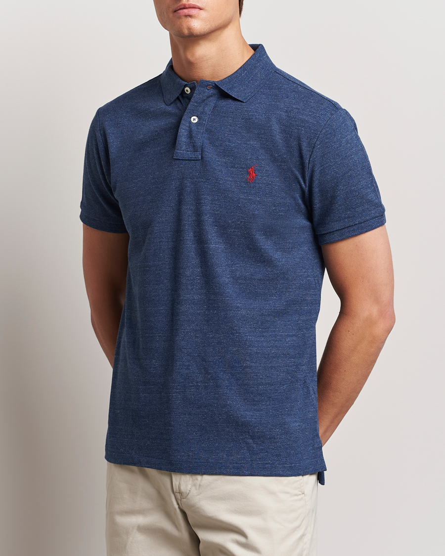 Herr | Kortärmade pikéer | Polo Ralph Lauren | Custom Slim Fit Polo Classic Royal Heather