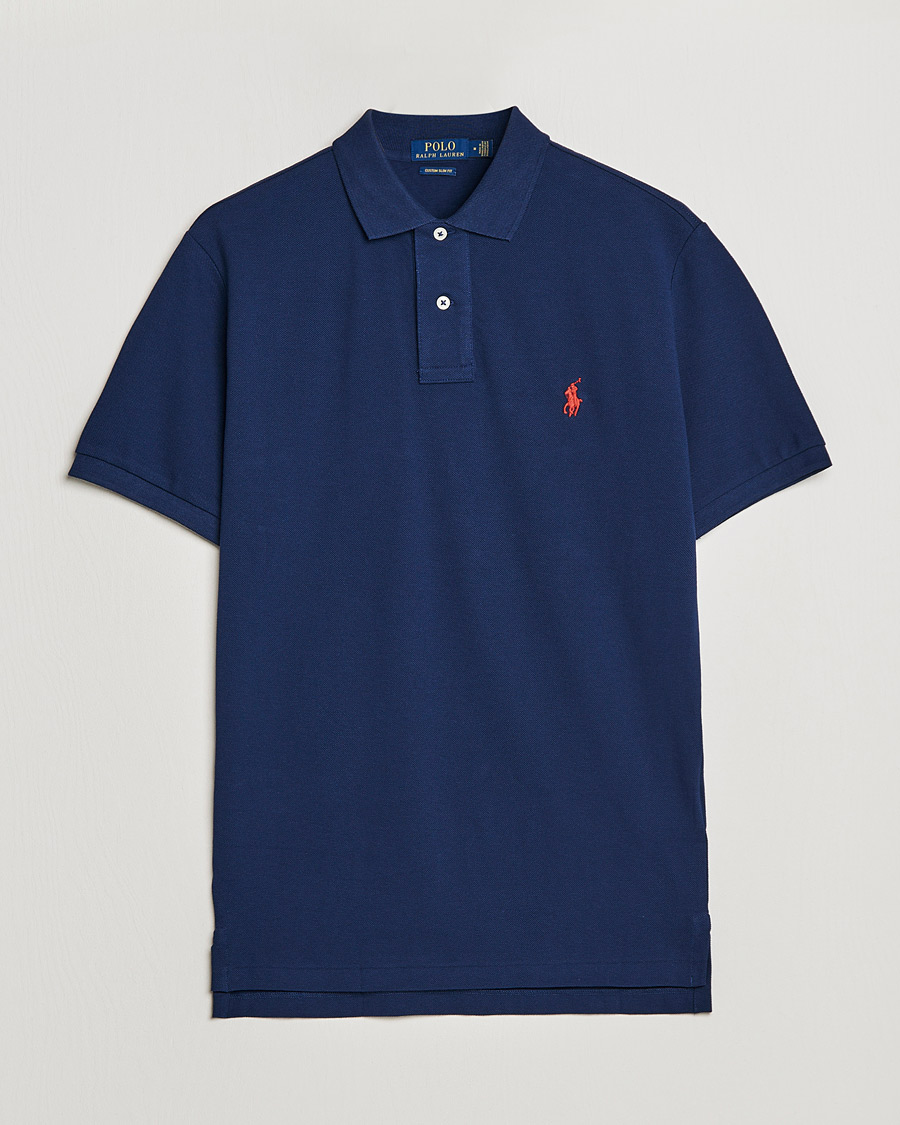 Herr | Pikéer | Polo Ralph Lauren | Custom Slim Fit Polo Newport Navy