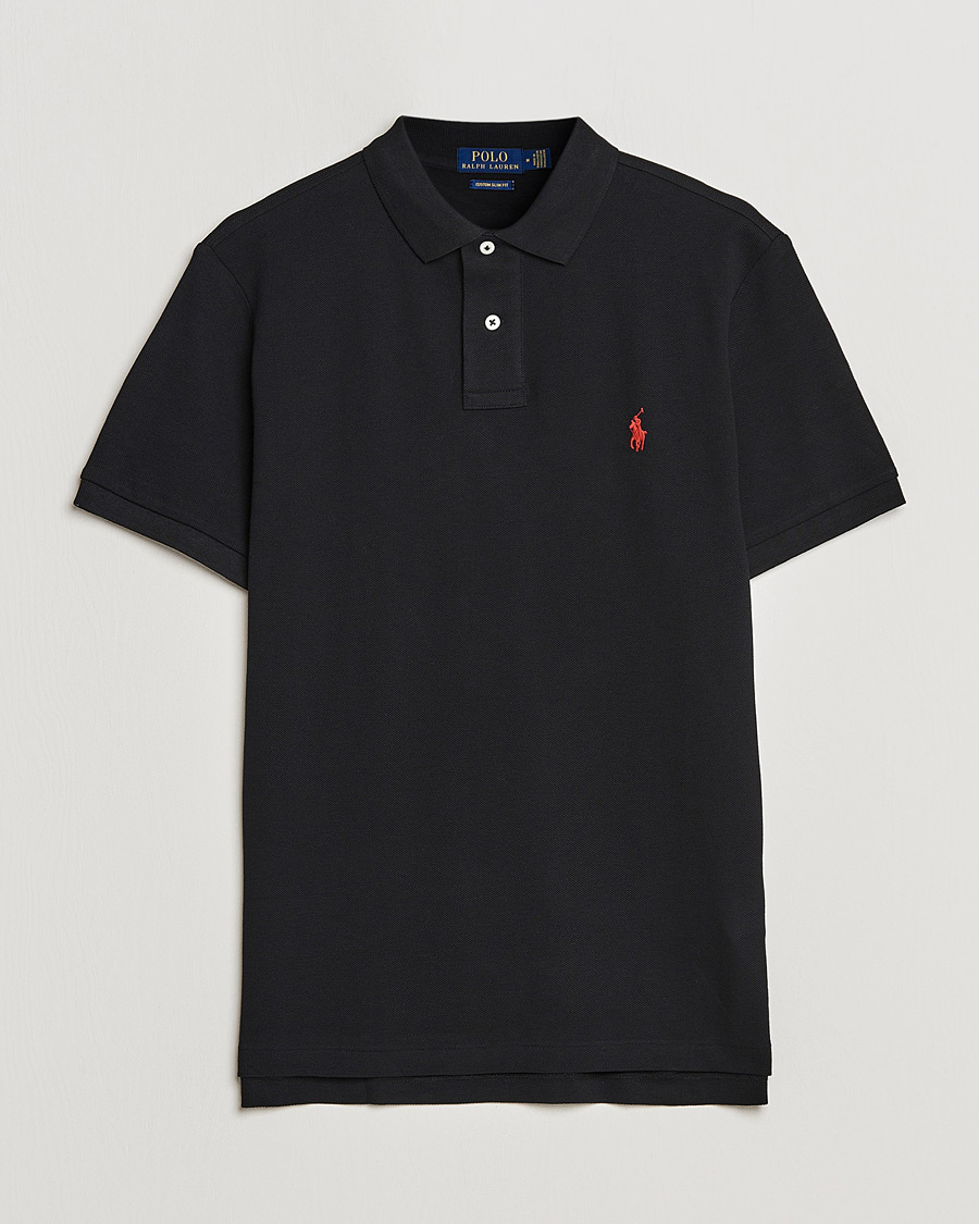 Herr | Pikéer | Polo Ralph Lauren | Custom Slim Fit Polo Black