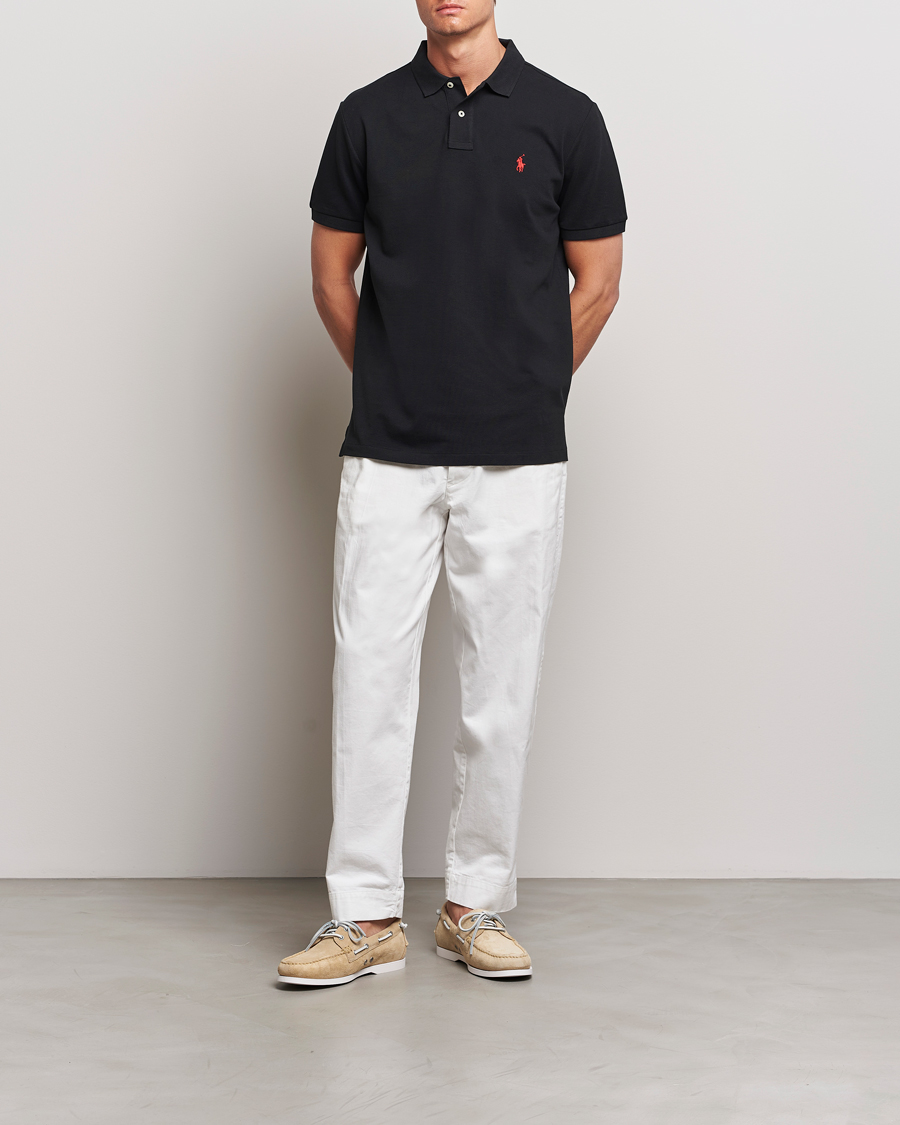 Herr | Pikéer | Polo Ralph Lauren | Custom Slim Fit Polo Black