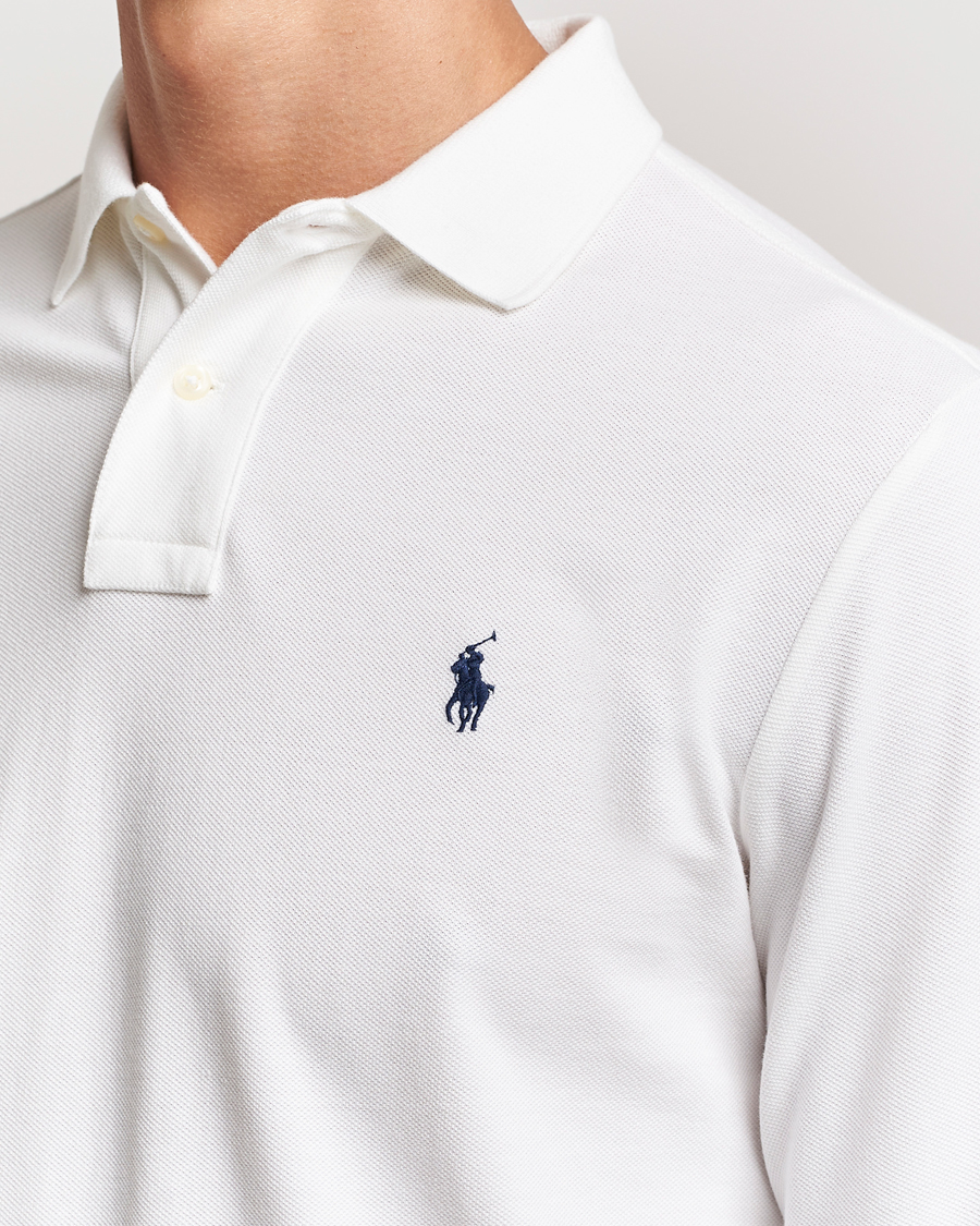 Herr | Pikéer | Polo Ralph Lauren | Custom Slim Fit Long Sleeve Polo White