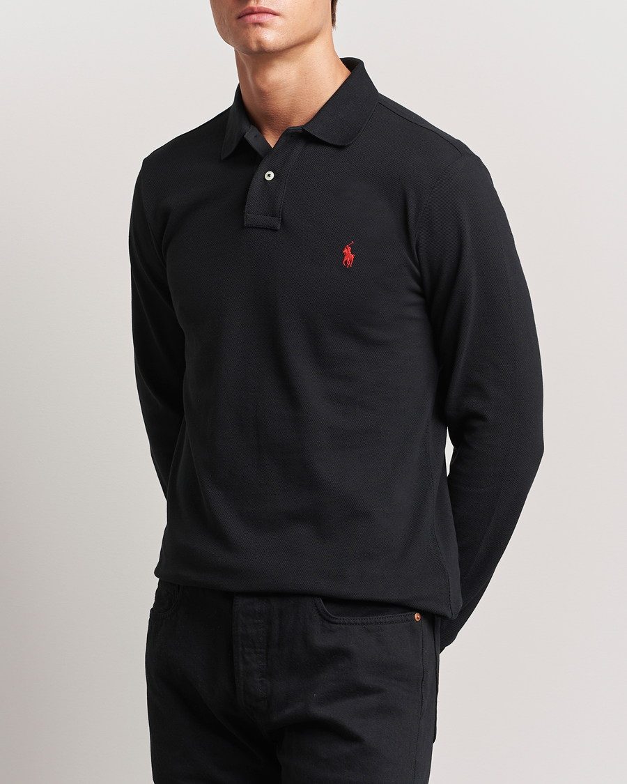 Herr | Tröjor | Polo Ralph Lauren | Custom Slim Fit Long Sleeve Polo Polo Black