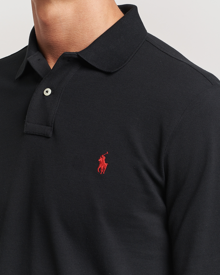 Herr | Pikéer | Polo Ralph Lauren | Custom Slim Fit Long Sleeve Polo Polo Black