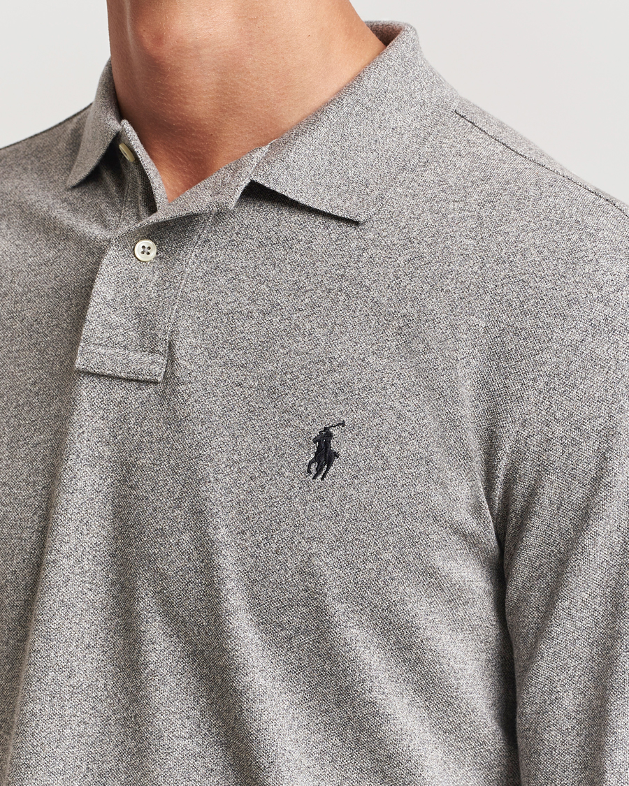 Herr | Pikéer | Polo Ralph Lauren | Custom Slim Fit Long Sleeve Polo Canterbury Heather