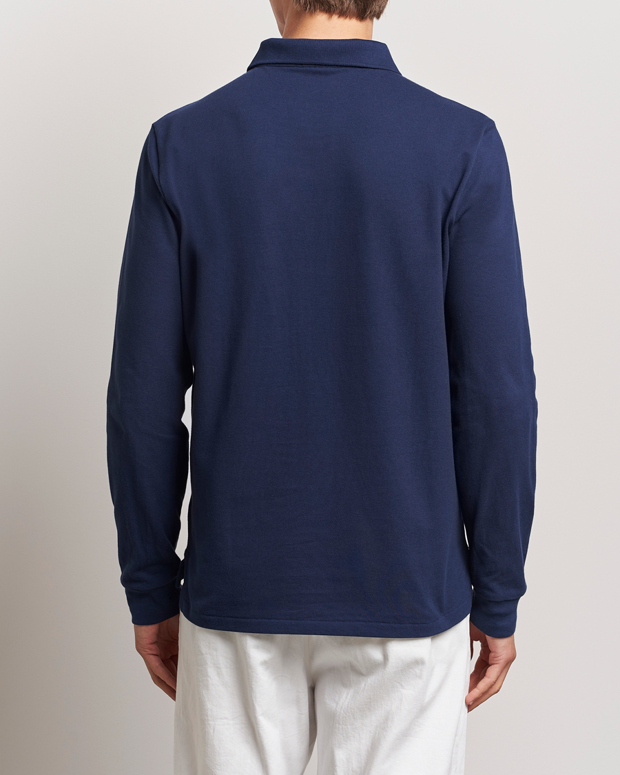 Herr | Pikéer | Polo Ralph Lauren | Custom Slim Fit Long Sleeve Polo Newport Navy