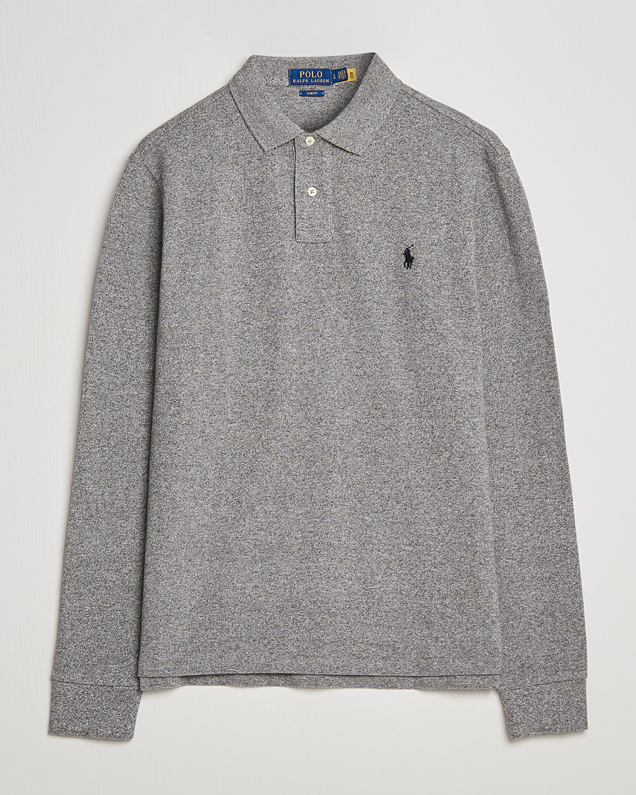 Herr | Pikéer | Polo Ralph Lauren | Slim Fit Long Sleeve Polo Canterbury Heather